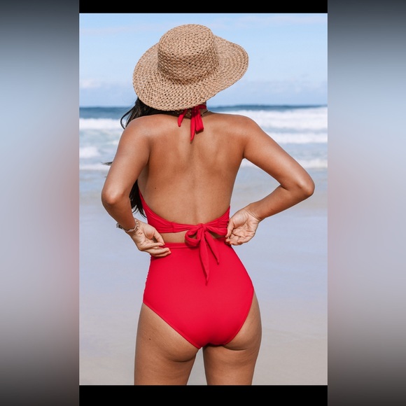 Cupshe Super Bloom Ruffled Bikini Top & Slim Sculpt Bikini Set Size Large NWT - Picture 10 of 12